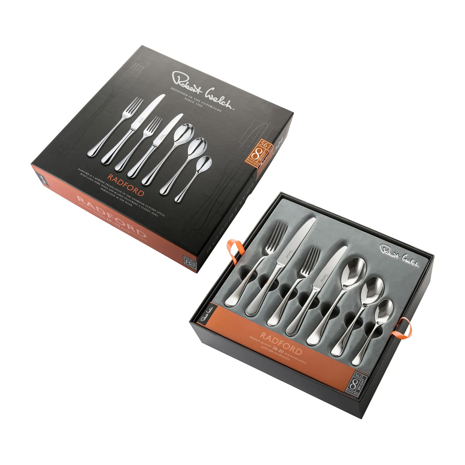 Cubertería Radford brillante, 56 piezas Robert Welch