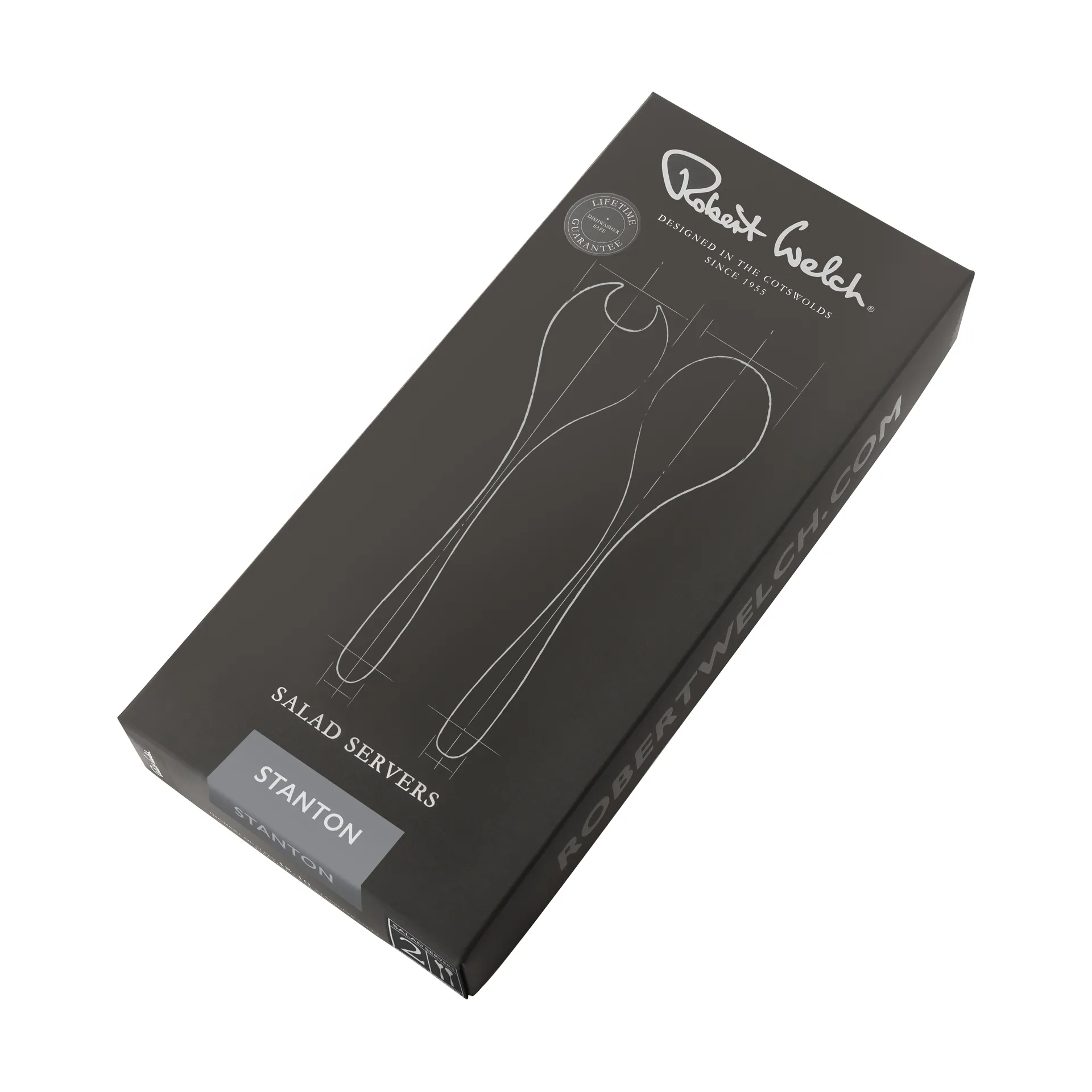 Cubiertos de ensalada Stanton Bright 2 piezas, Acero inoxidable Robert Welch