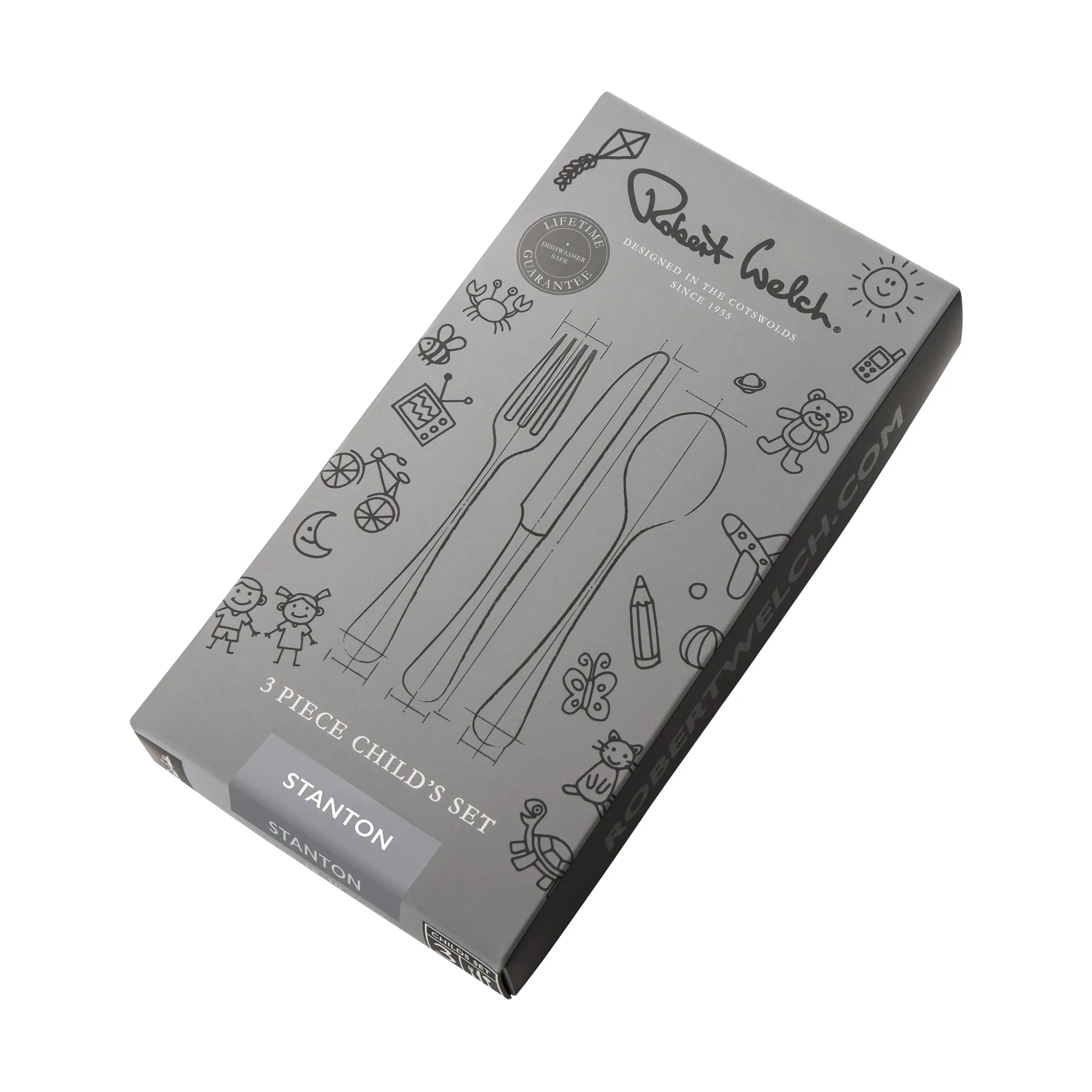 Cubiertos infantiles Stanton Bright 3 piezas, Acero inoxidable Robert Welch