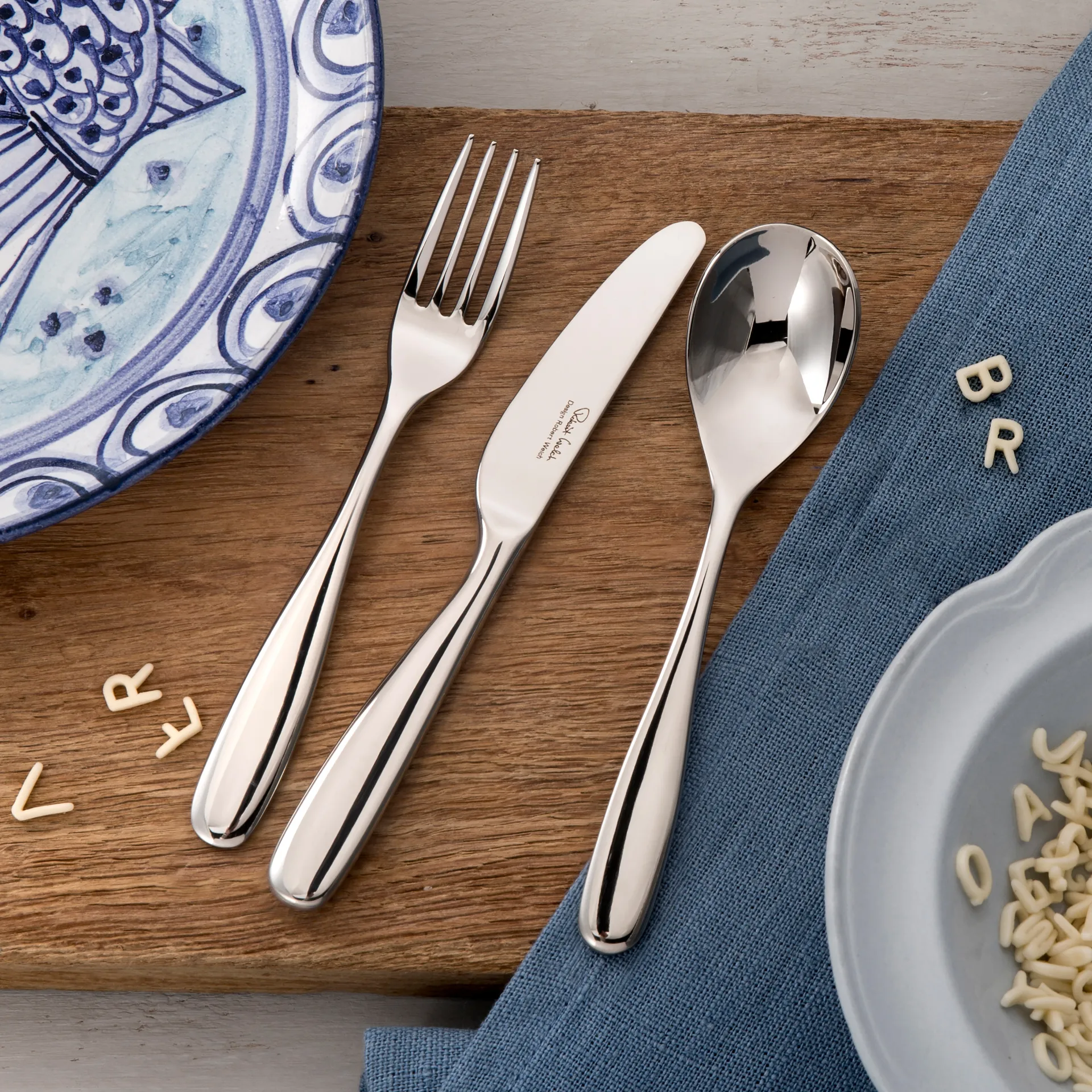 Cubiertos infantiles Stanton Bright 3 piezas, Acero inoxidable Robert Welch