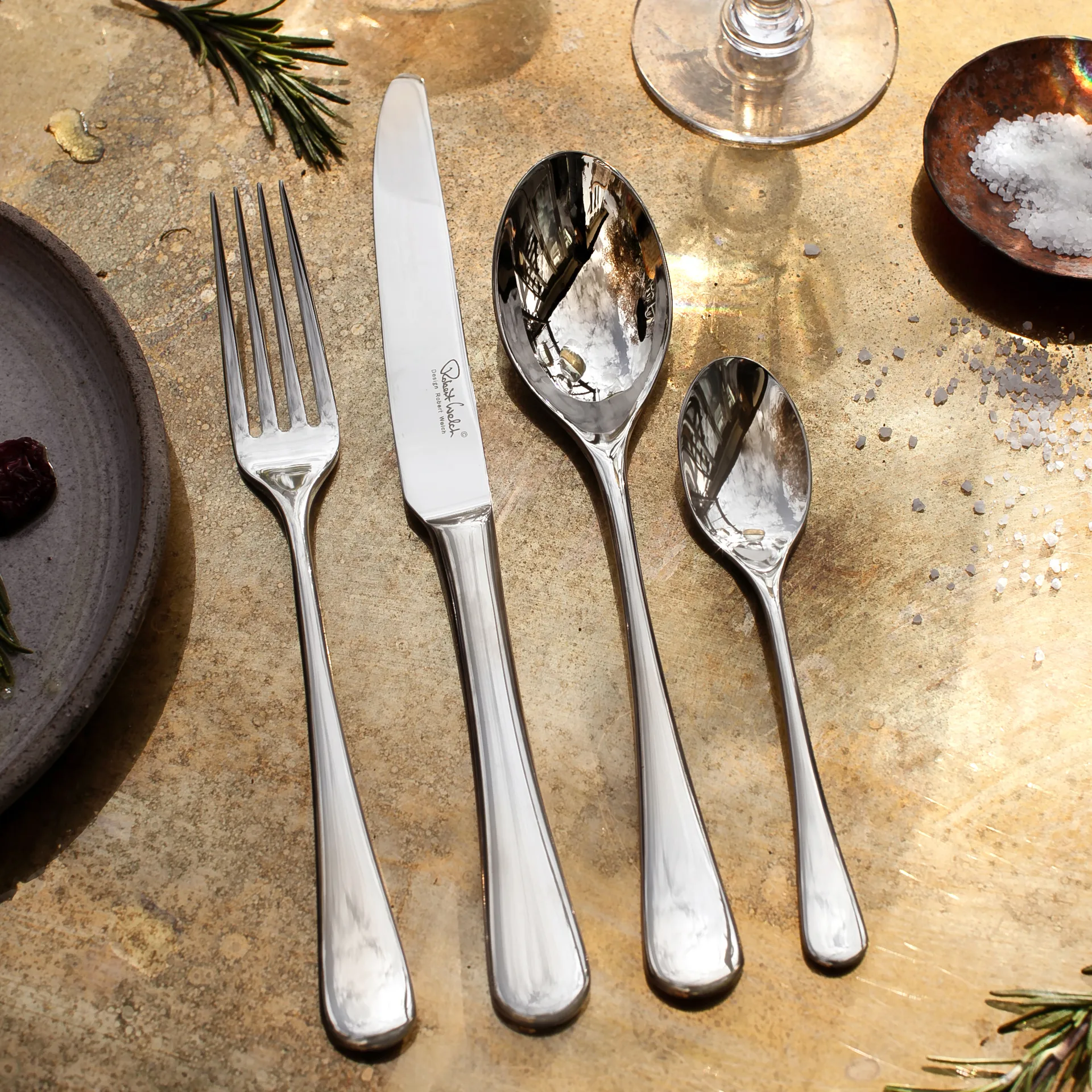 Cuchara de mesa Radford brillante, acero inoxidable Robert Welch