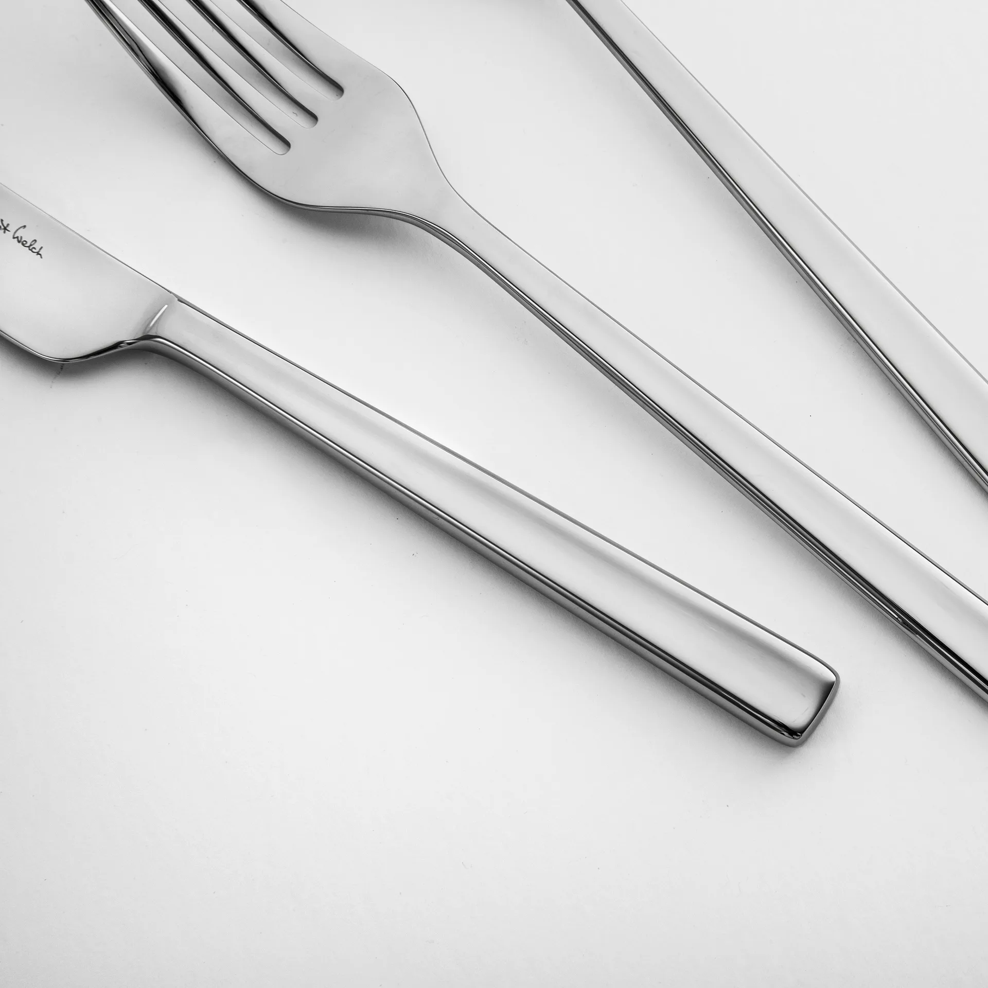 Cuchara de postre Blockley brillante, acero inoxidable Robert Welch