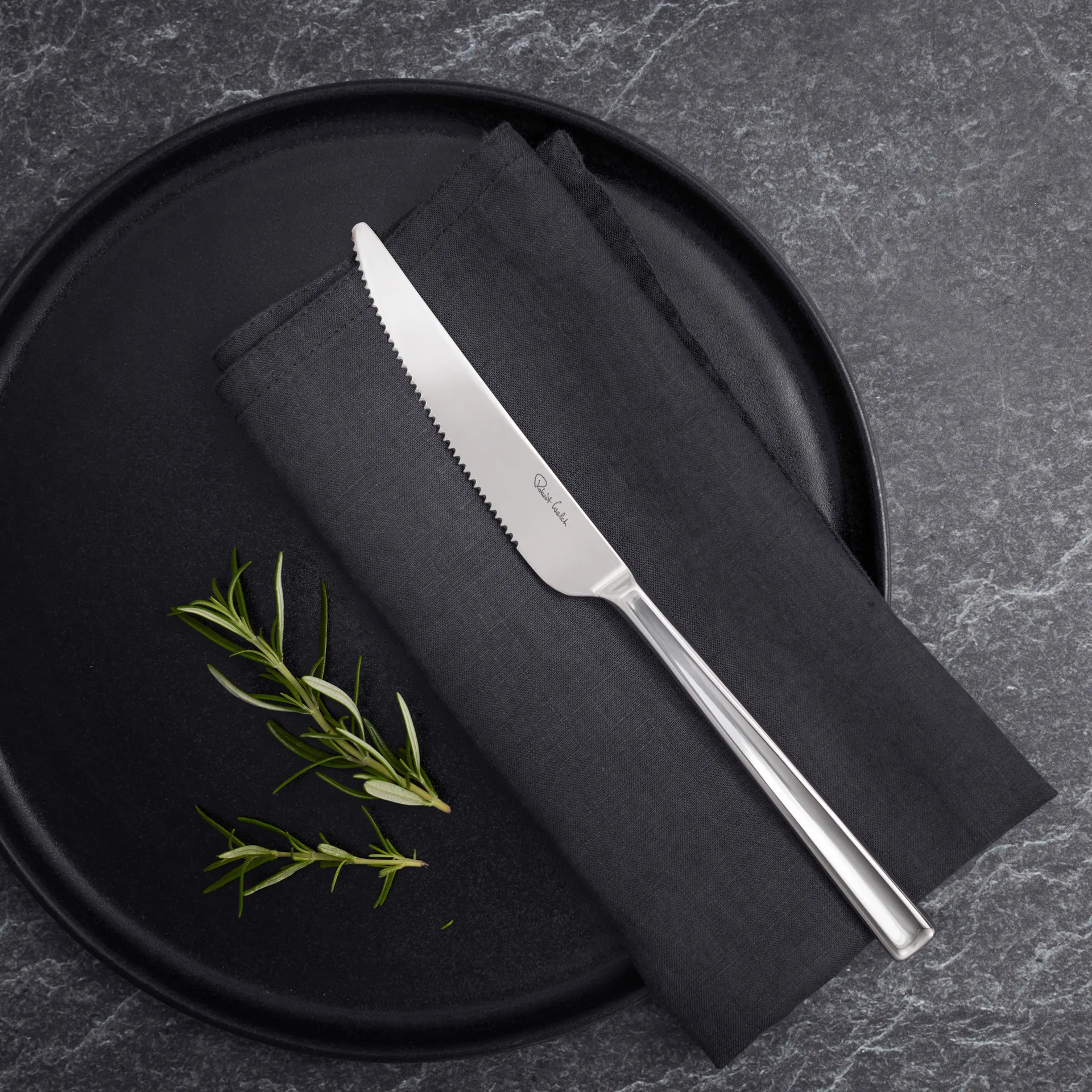 Cuchillo de carne Blockley brillante, acero inoxidable Robert Welch