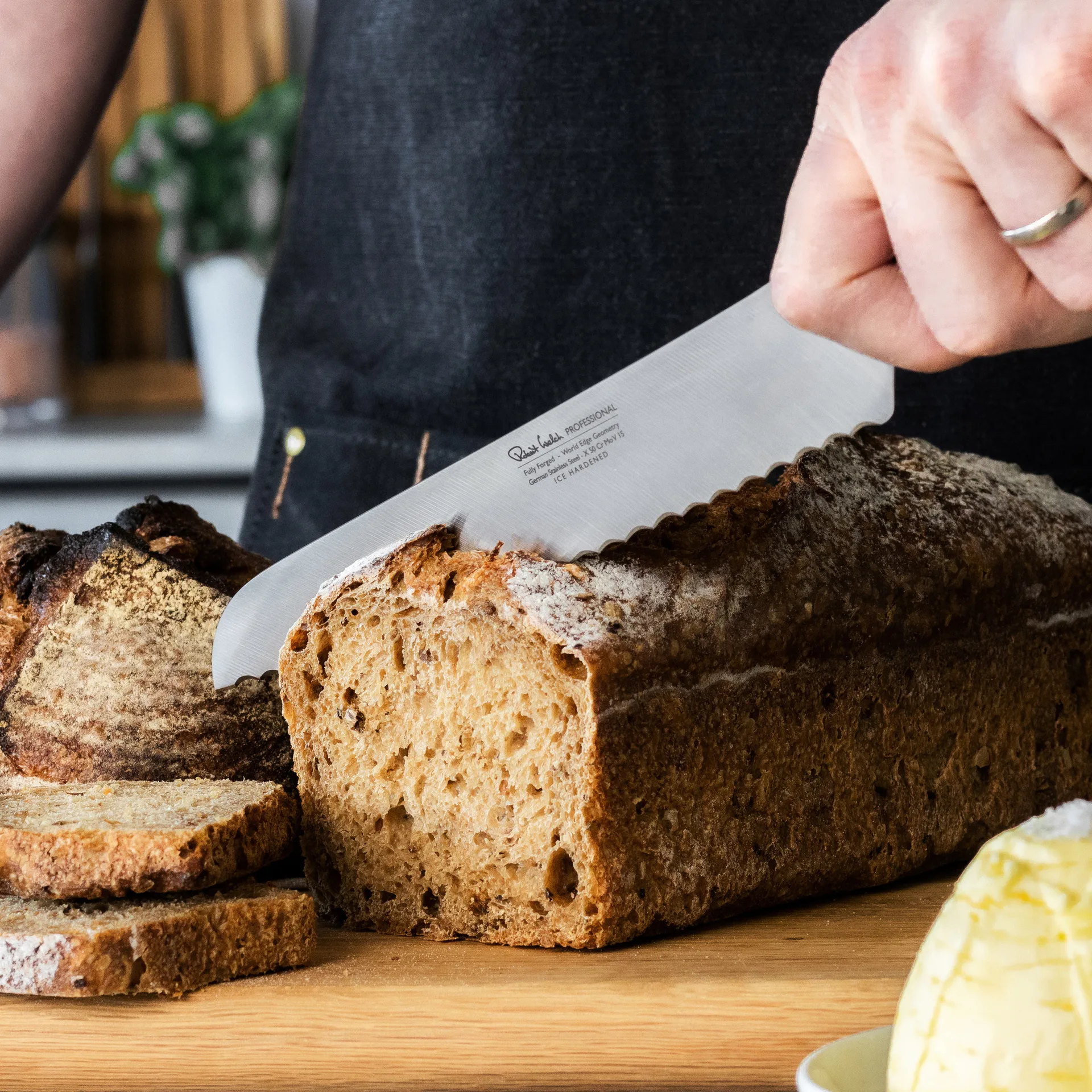 Cuchillo de pan Robert Welch professional 22 cm, Acero inoxidable Robert Welch