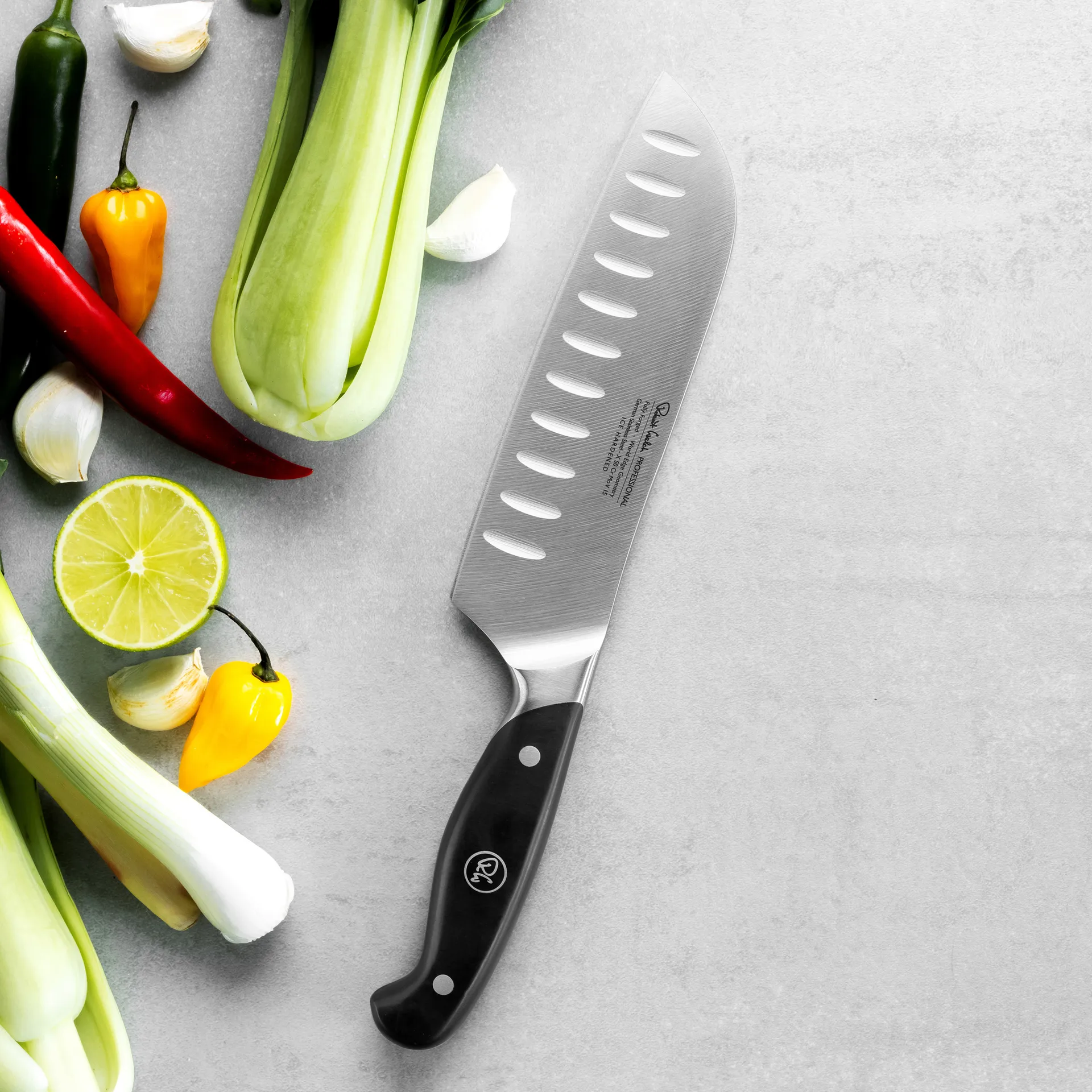 Cuchillo santoku Robert Welch professional 17 cm, Acero inoxidable Robert Welch