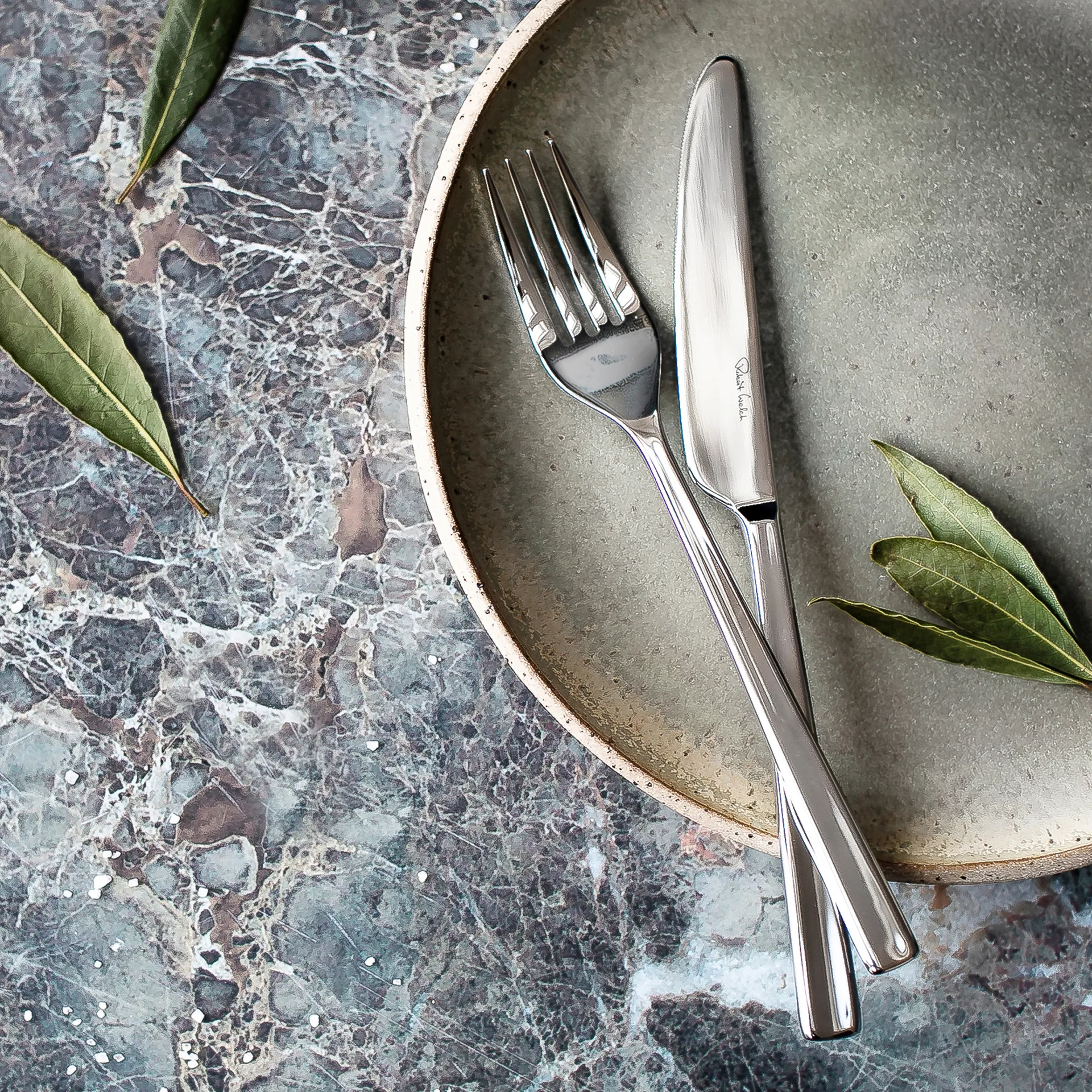 Tenedor de mesa Blockley brillante, acero inoxidable Robert Welch