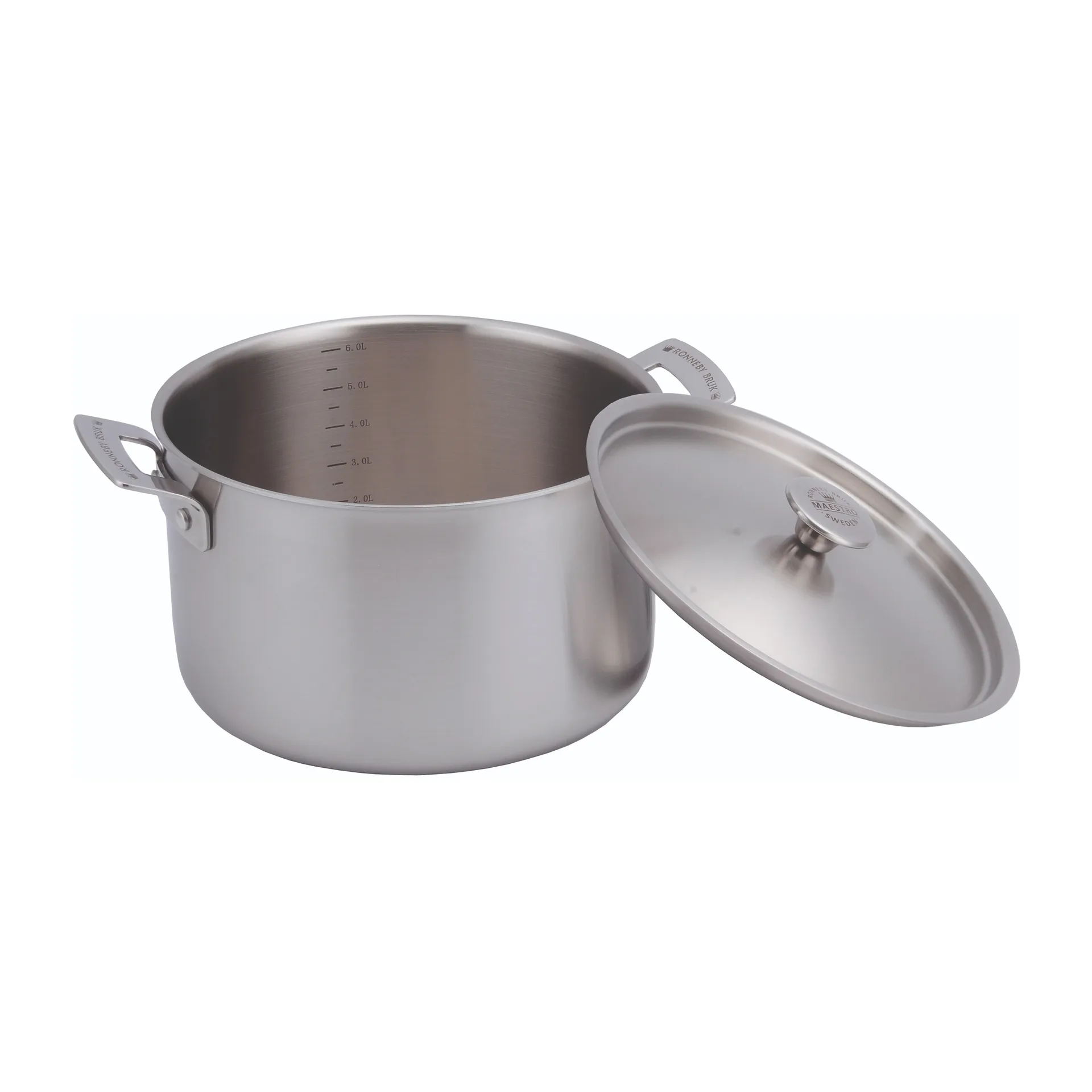 Olla de acero inoxidable con tapa Inox, 6 l Ronneby Bruk
