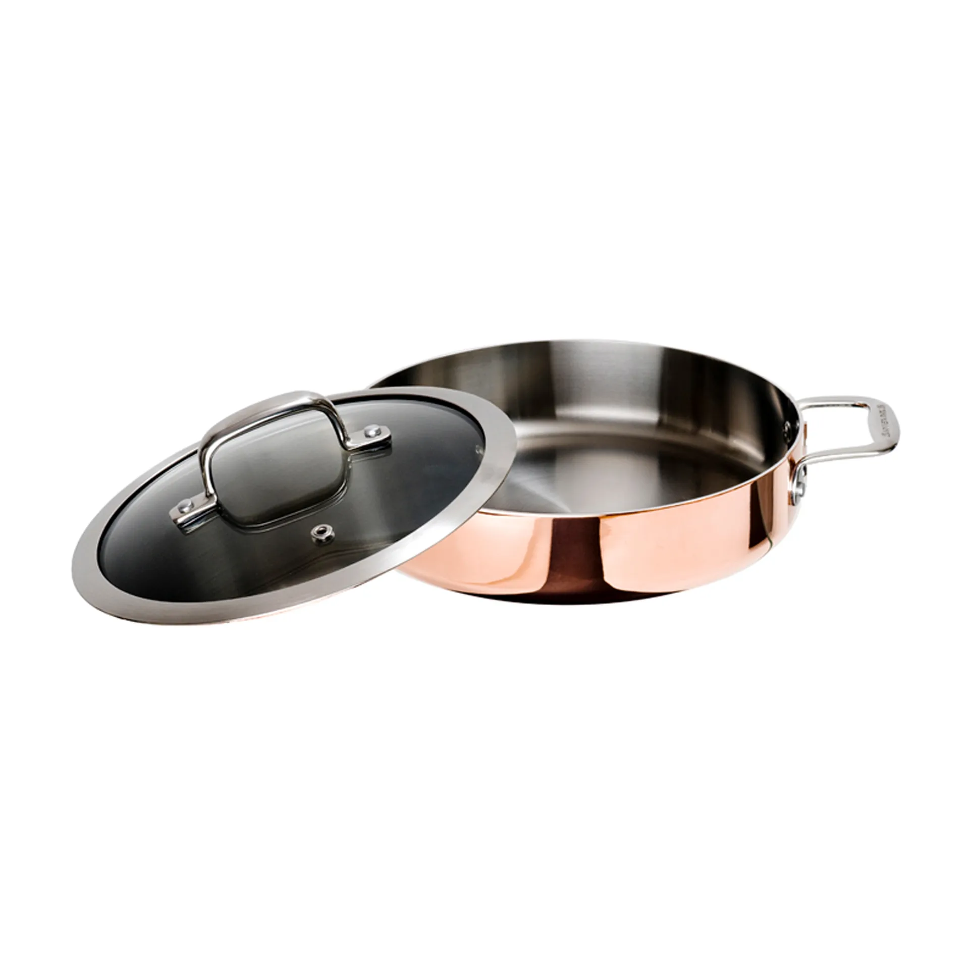 Sartén de saltear Maestro cobre con tapa de vidrio, 26 cm Ronneby Bruk