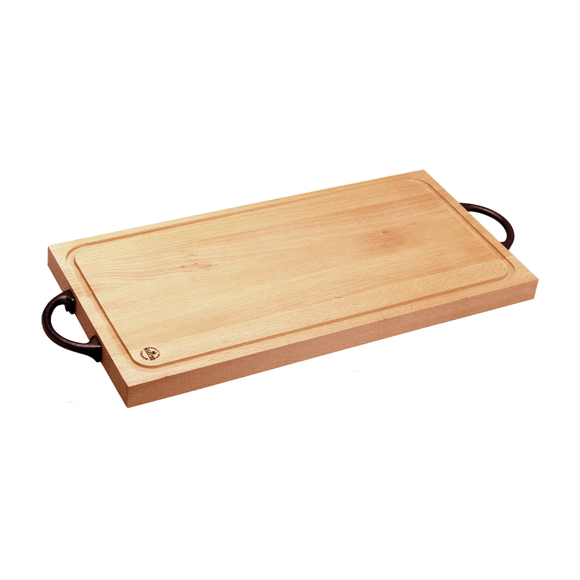 Tabla de cortar Maestro haya con doble asa de hierro fundido, 25x50 cm Ronneby Bruk
