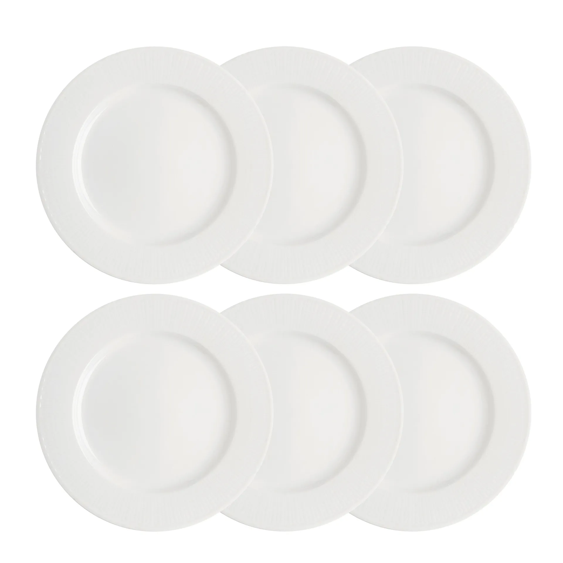 6 Platos Swedish Grace, 27 cm blanco,  Rörstrand