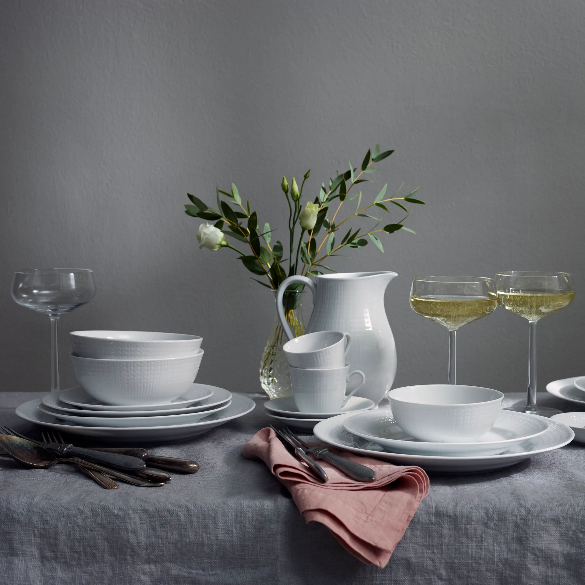 6 Platos Swedish Grace, 27 cm blanco,  Rörstrand