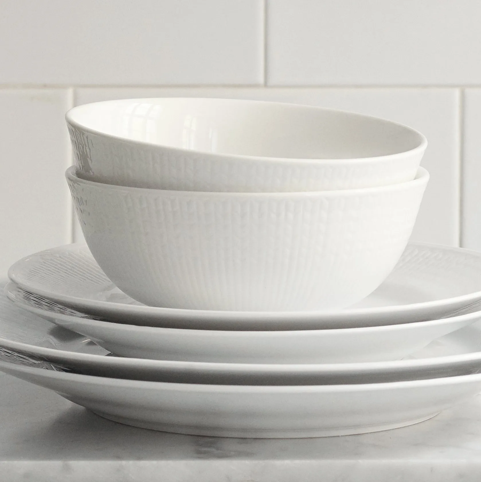 Bol Swedish Grace 60 cl paquete de  8 - Neige (blanco) Rörstrand