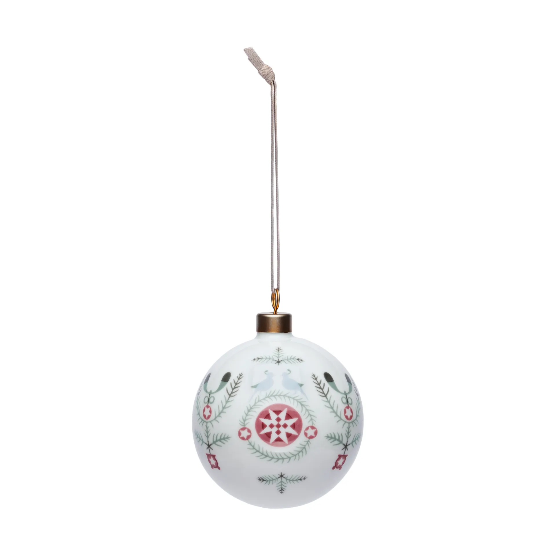 Bola de navidad Swedish Grace Winter Ø8 cm, Blanco
 Rörstrand