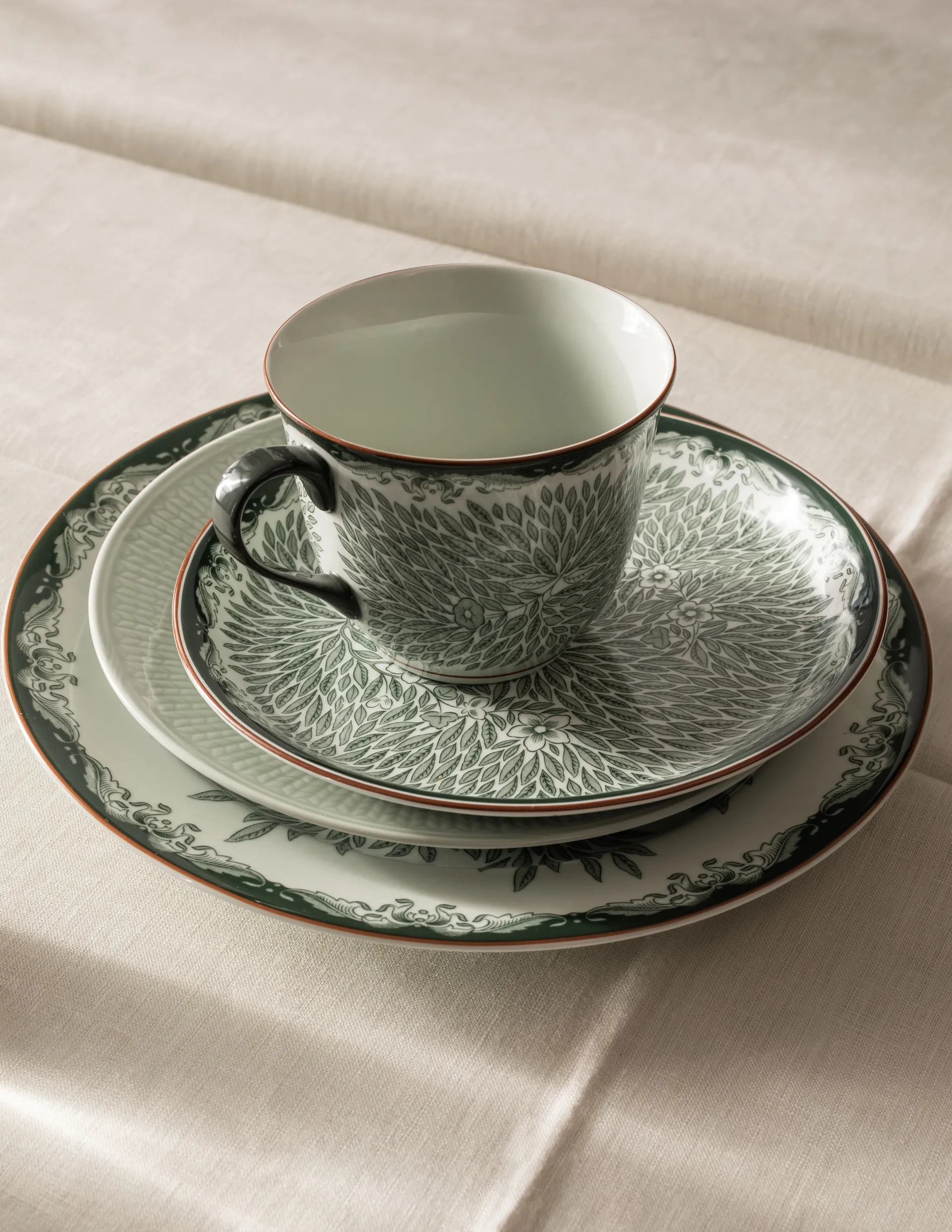Plato de postre Ostindia Floris Ø16 cm, Verde Rörstrand