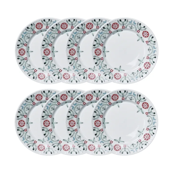 Plato de postre Swedish Grace Winter Ø17 cm paquete de 8 - Blanco - Rörstrand
