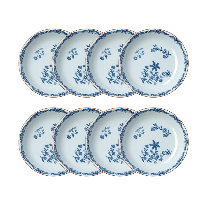 Plato hondo Ostindia Ø22 cm paquete de 8 – Azul - Rörstrand