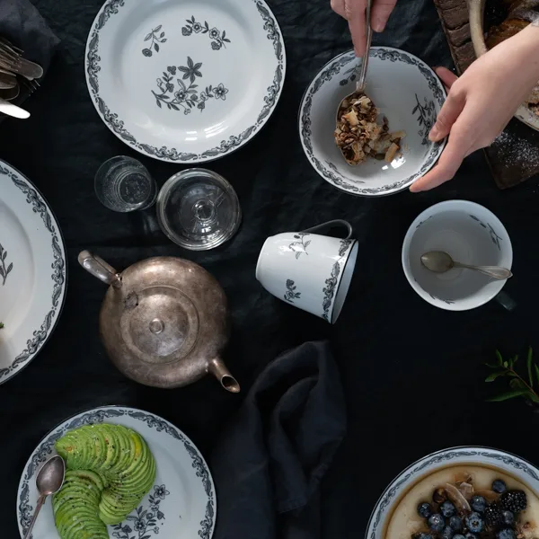 Plato hondo Ostindia negro, Ø 22 cm Rörstrand