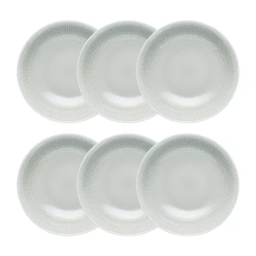 Plato hondo Swedish Grace, 19 cm 6 piezas niebla (gris) - Rörstrand