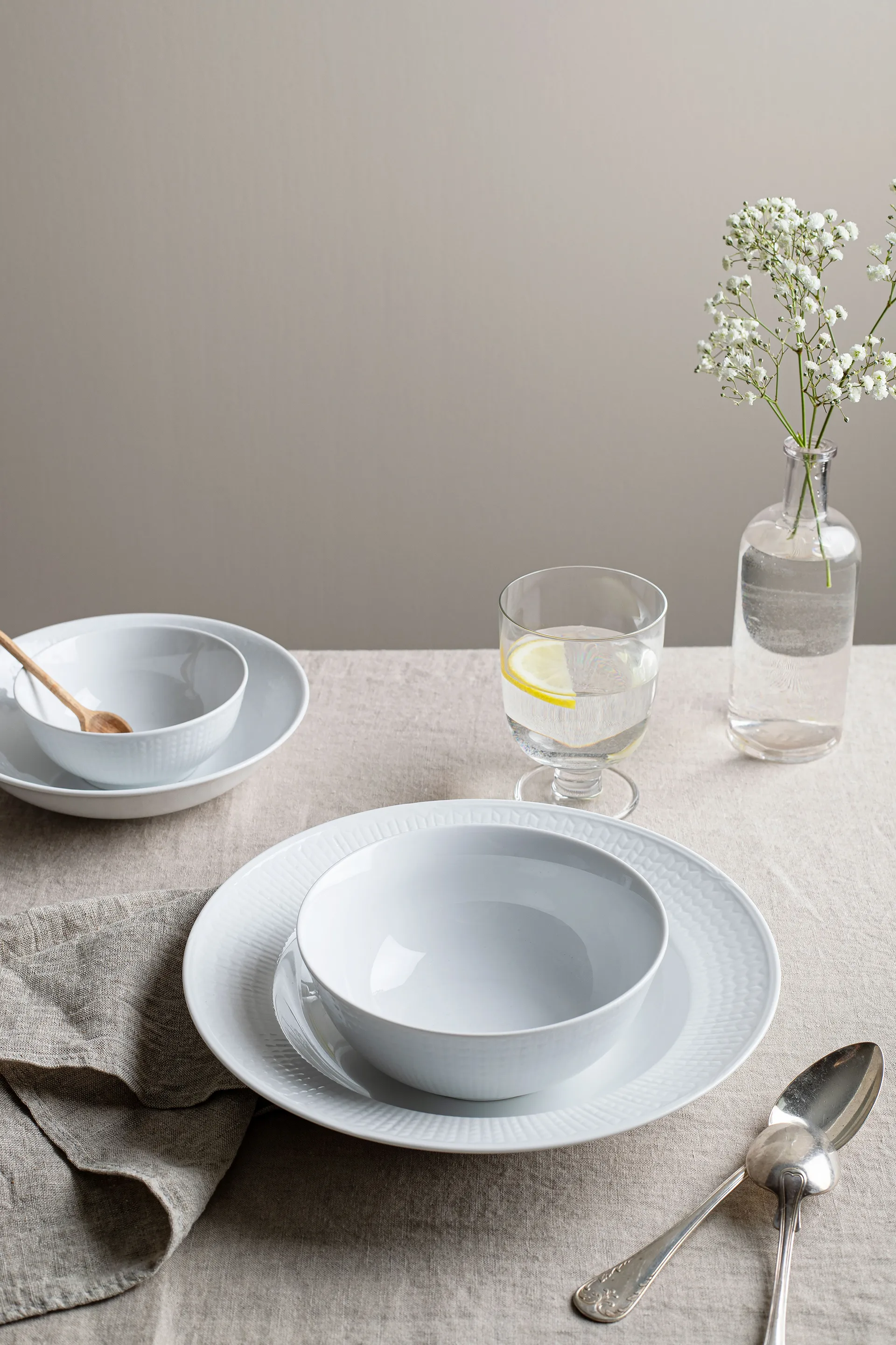 Plato hondo Swedish Grace Ø19 cm, nieve (blanco) Rörstrand