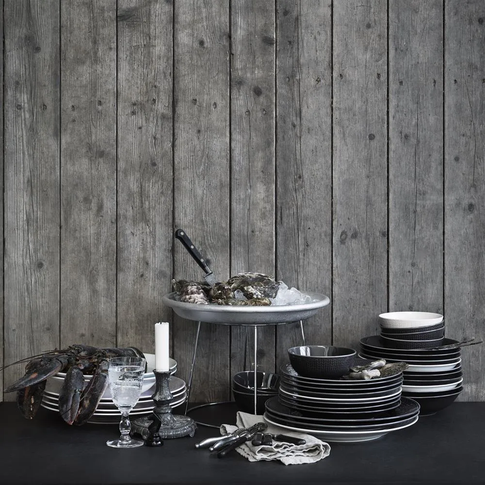 Plato hondo Swedish Grace Ø19 cm, piedra (gris oscuro) Rörstrand