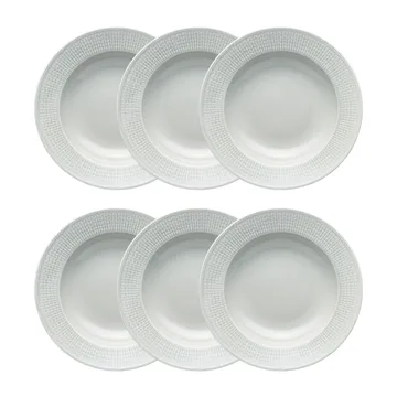 Plato hondo Swedish Grace, 25 cm 6 piezas Niebla (gris) - Rörstrand