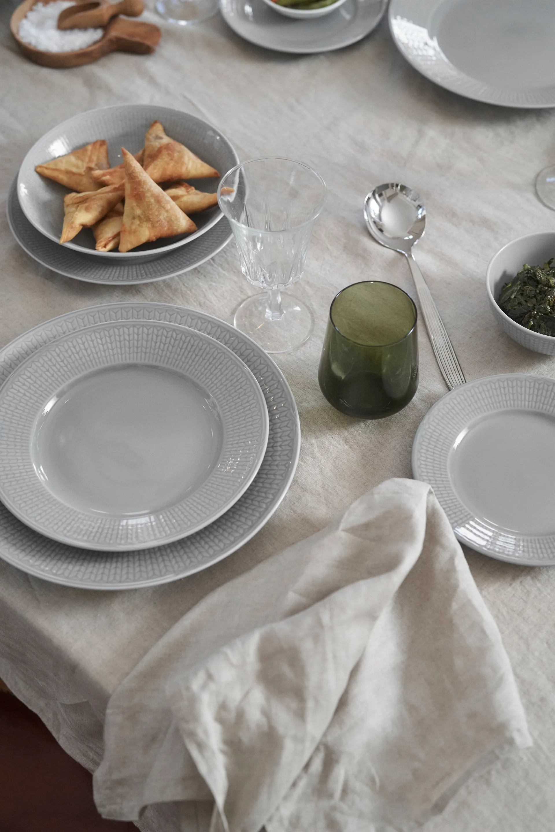 Plato hondo Swedish Grace, 25 cm 6 piezas Niebla (gris),  Rörstrand