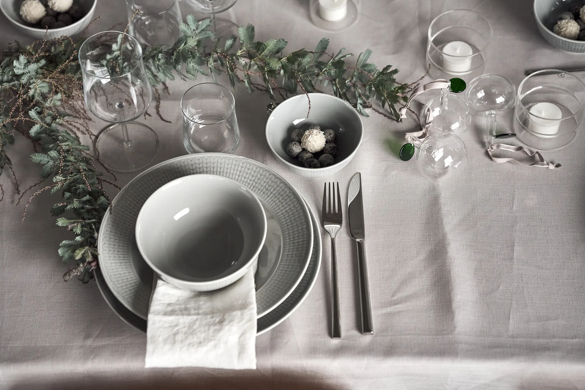 Plato hondo Swedish Grace, 25 cm 6 piezas Niebla (gris),  Rörstrand