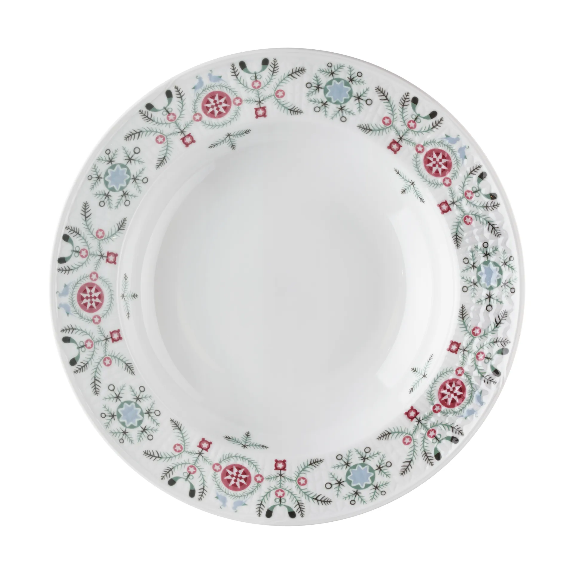 Plato hondo Swedish Grace Winter Ø25 cm, Blanco Rörstrand