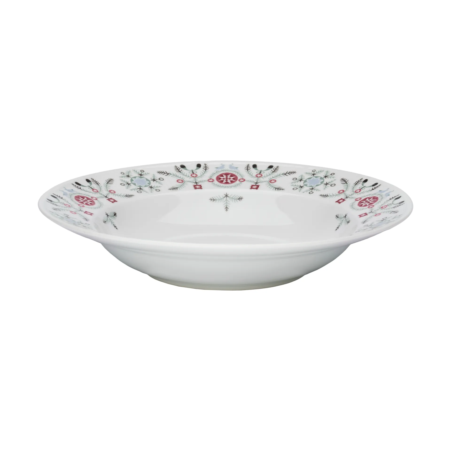 Plato hondo Swedish Grace Winter Ø25 cm, Blanco Rörstrand