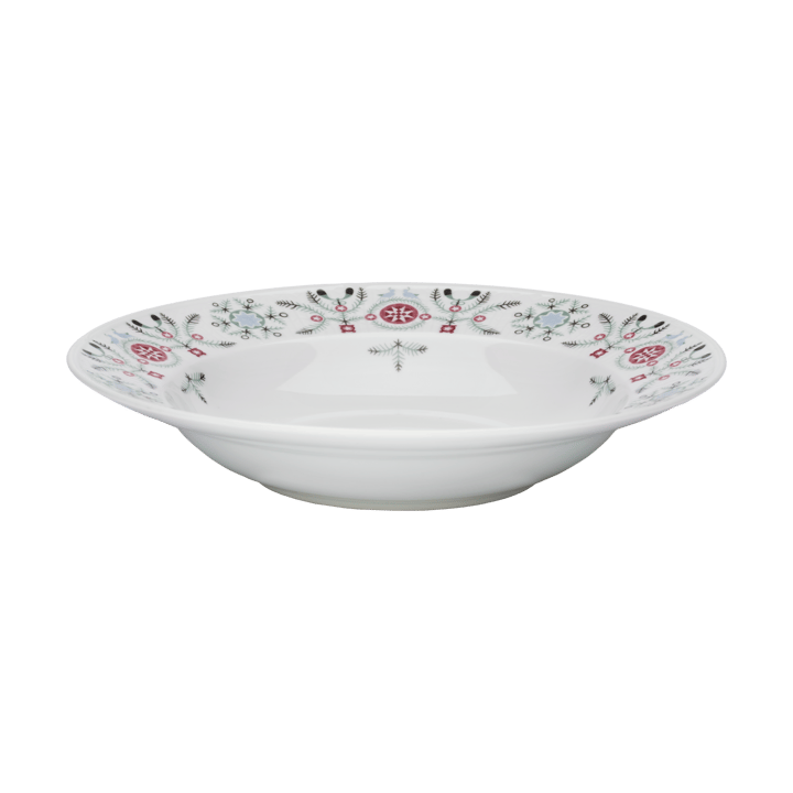 Plato hondo Swedish Grace Winter Ø25 cm, Blanco Rörstrand
