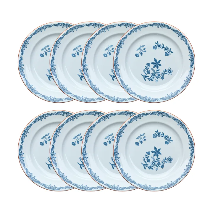 Plato Ostindia Ø21 cm paquete de 8 – Azul - Rörstrand