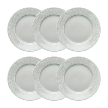 Plato Swedish Grace, 21 cm 6 piezas Niebla (gris) - Rörstrand
