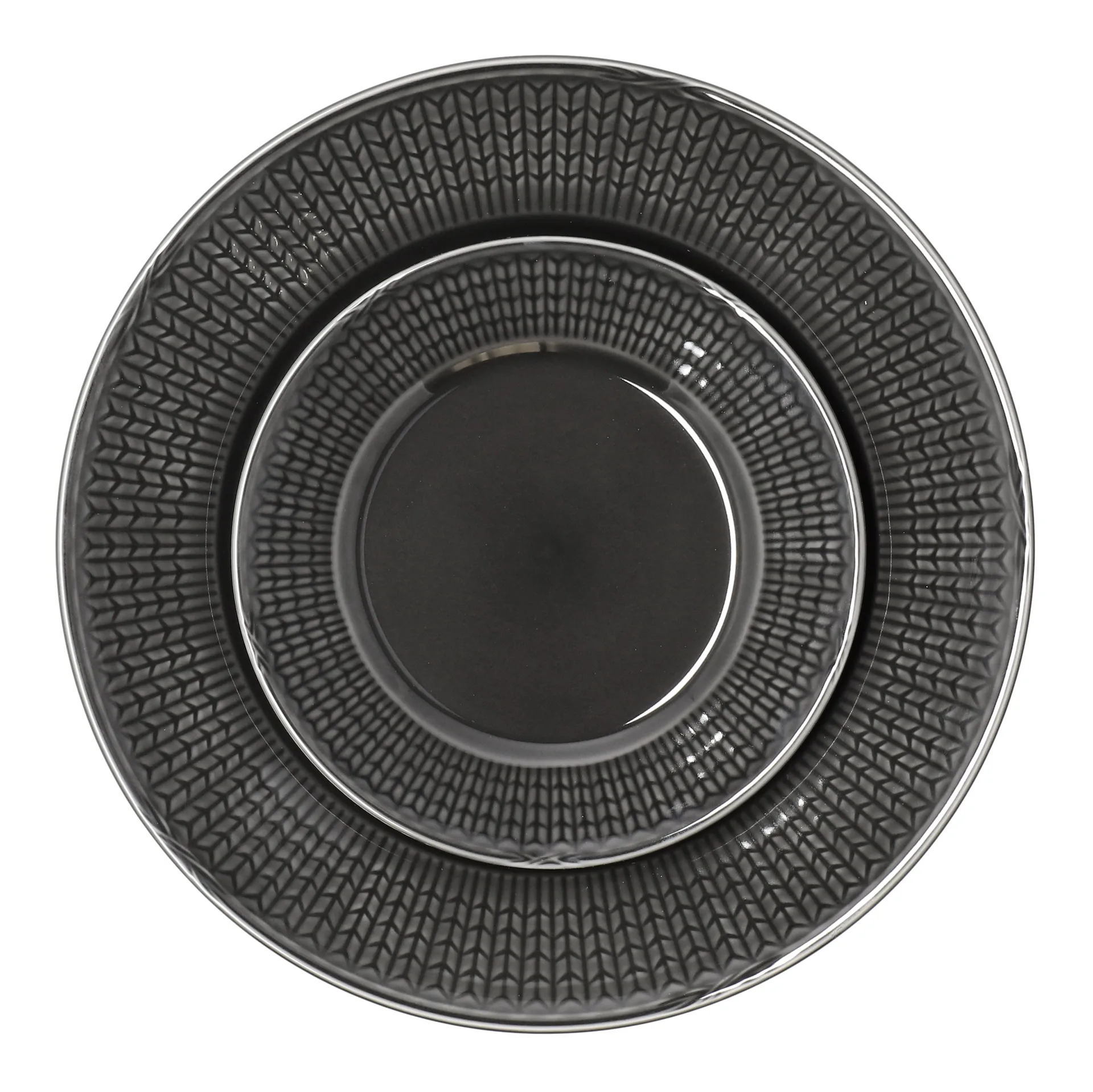 Plato Swedish Grace Ø21 cm, piedra (gris oscuro) Rörstrand