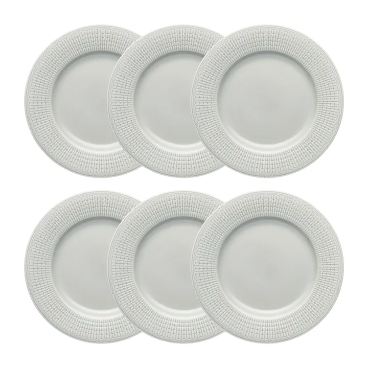 Plato Swedish Grace Ø24 cm 6 piezas niebla (gris) - Rörstrand