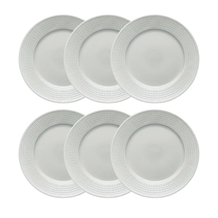 Plato Swedish Grace, 27 cm 6 piezas Niebla (gris) - Rörstrand