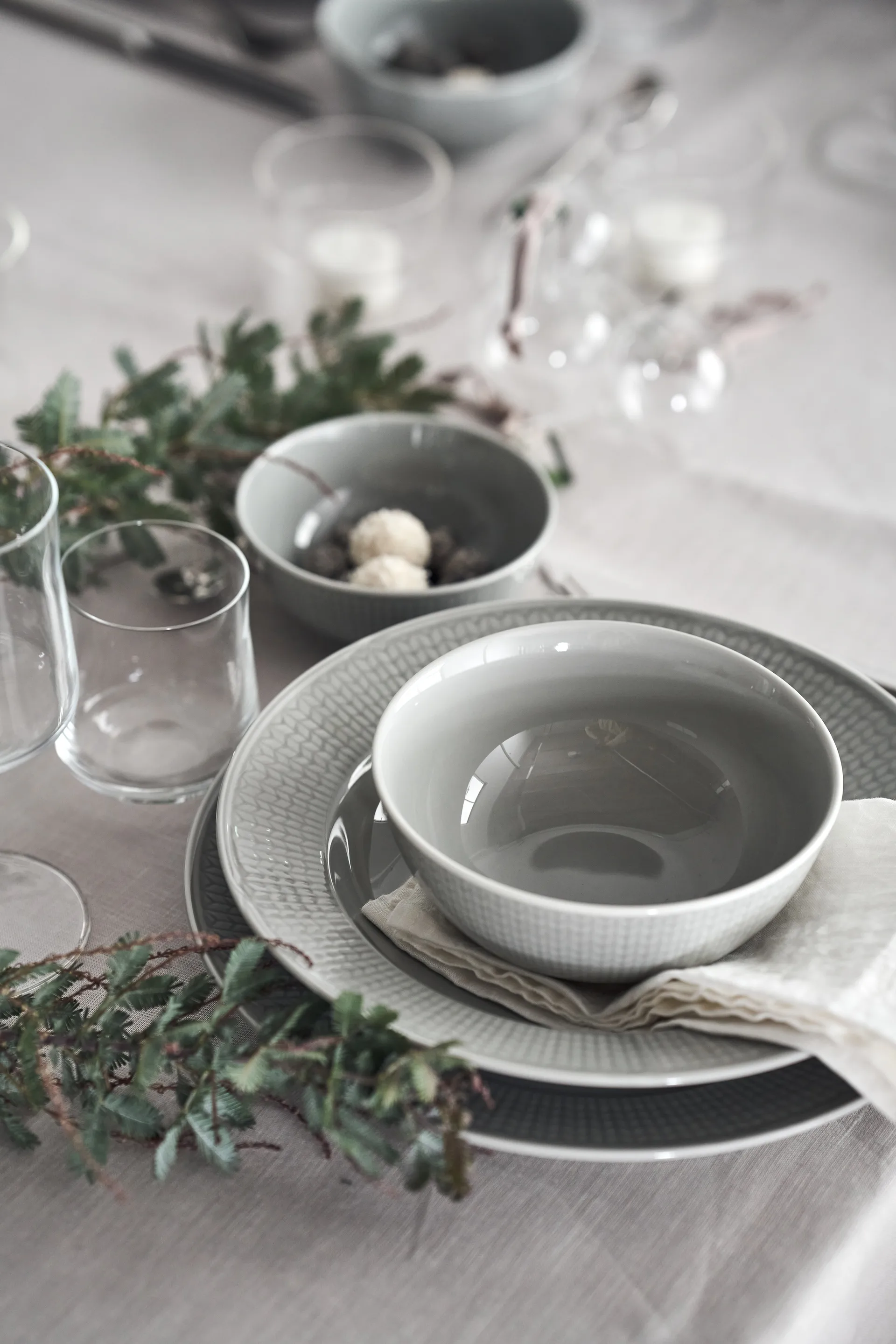 Plato Swedish Grace, 27 cm 6 piezas Niebla (gris) Rörstrand
