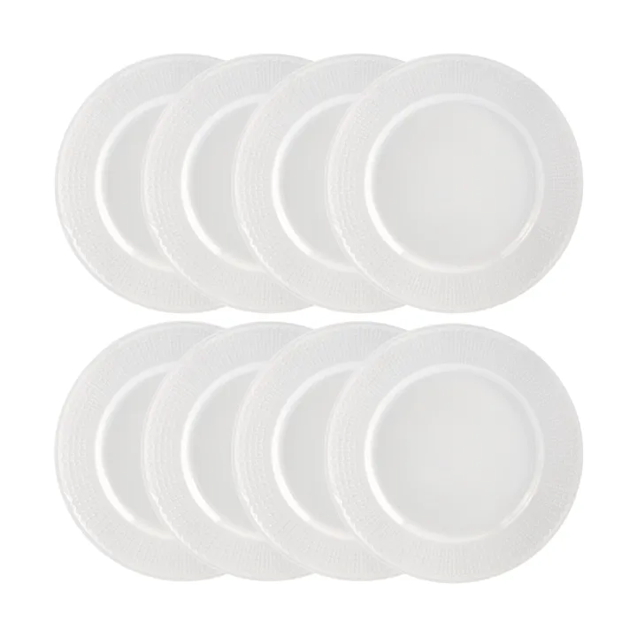 Plato Swedish Grace Ø27 cm paquete de 8 - Nieve (blanco) - Rörstrand