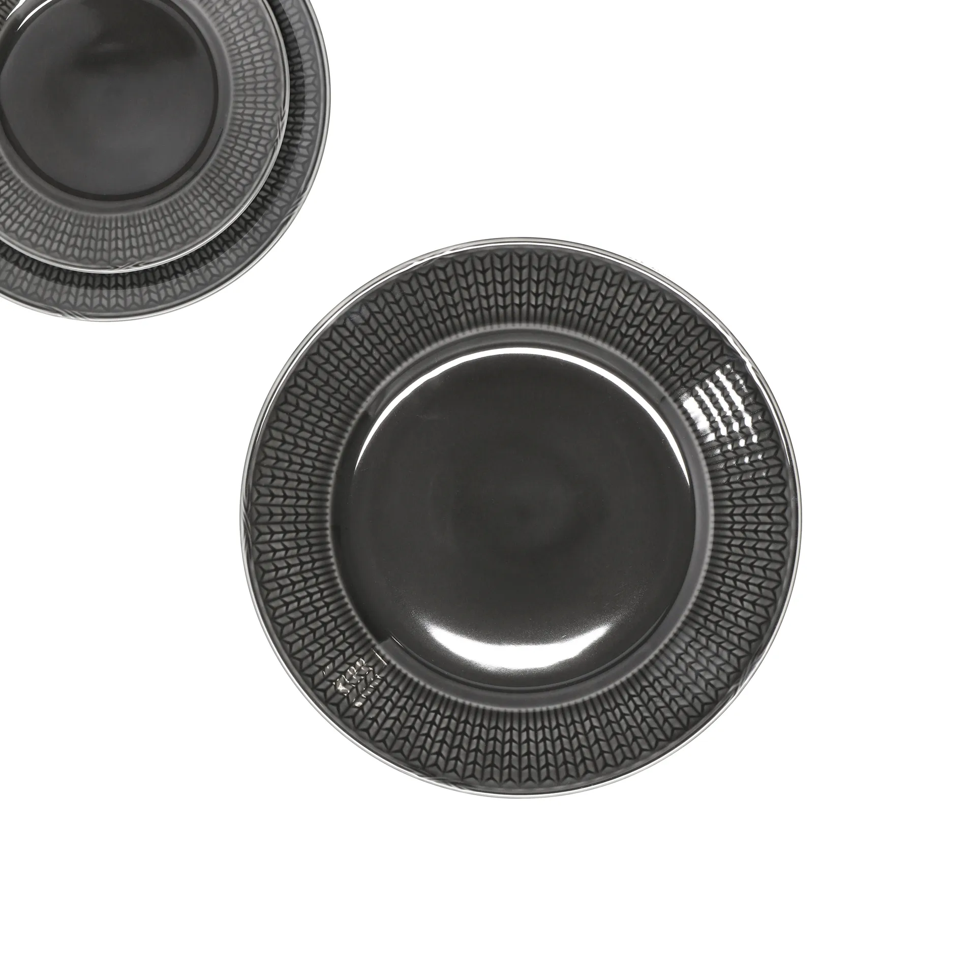 Plato Swedish Grace Ø27 cm, piedra (gris oscuro) Rörstrand