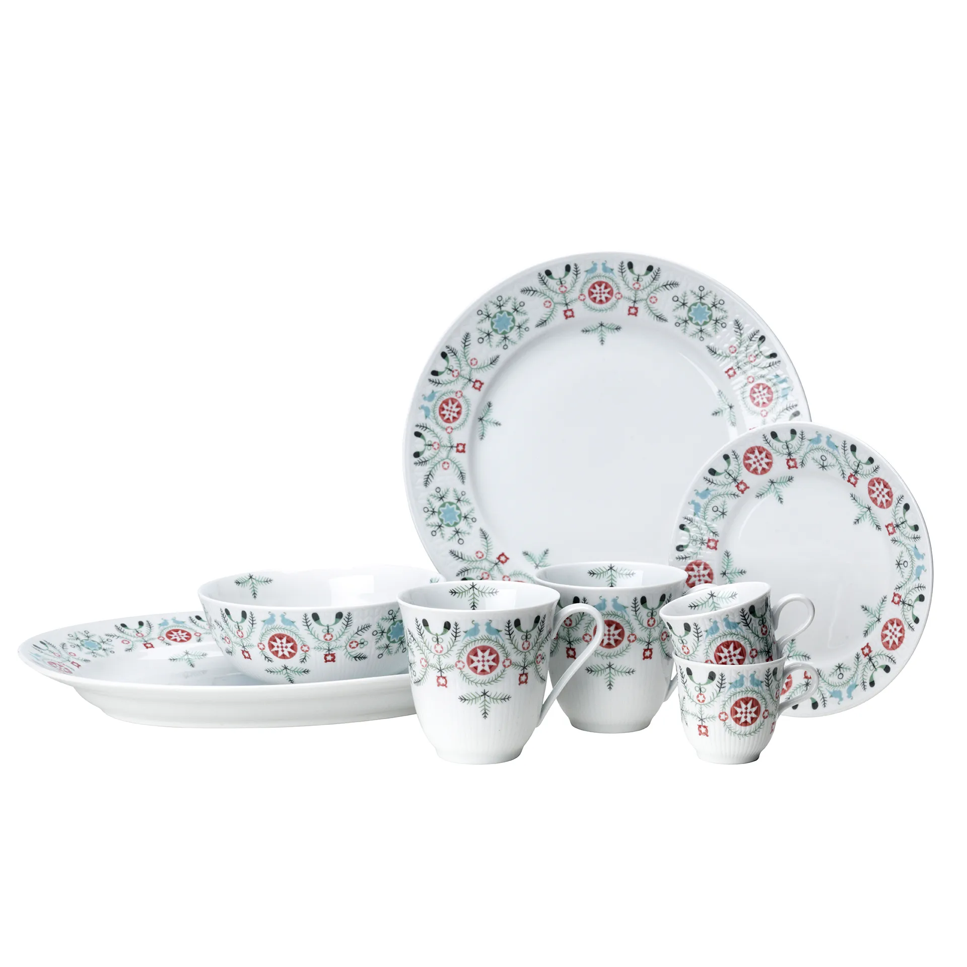 Plato Swedish Grace Winter 21 cm, blanco Rörstrand
