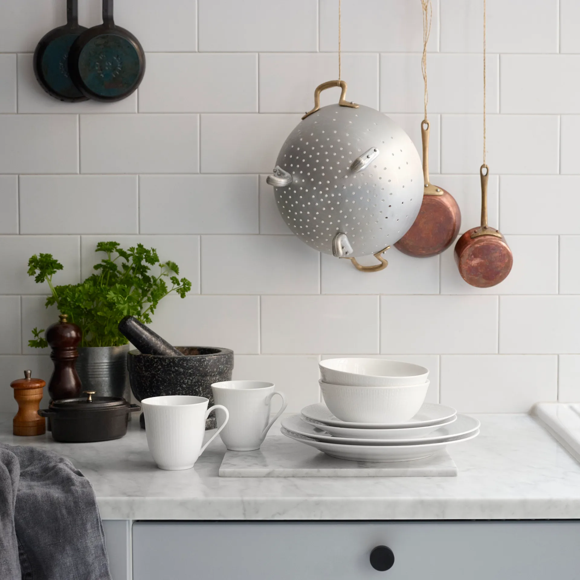 Platos pequeños Swedish Grace, 17 cm blanco Rörstrand