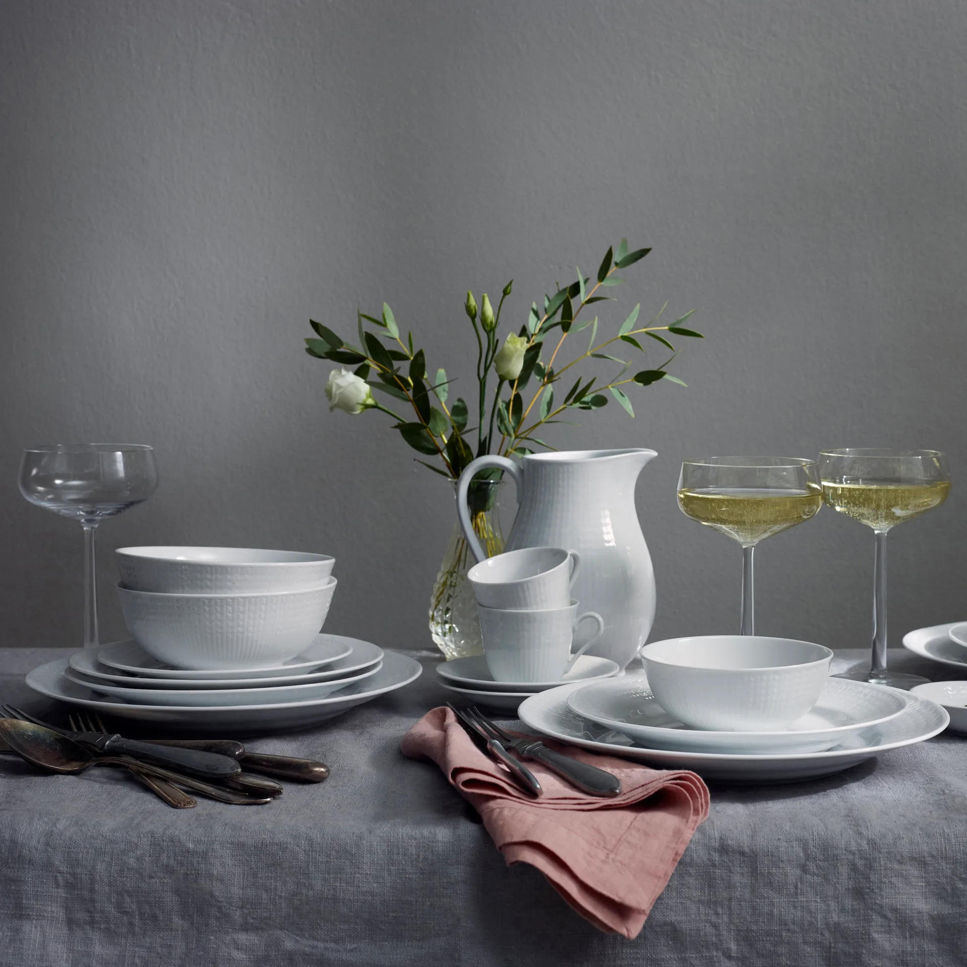 Platos Swedish Grace, 21 cm blanco,  Rörstrand