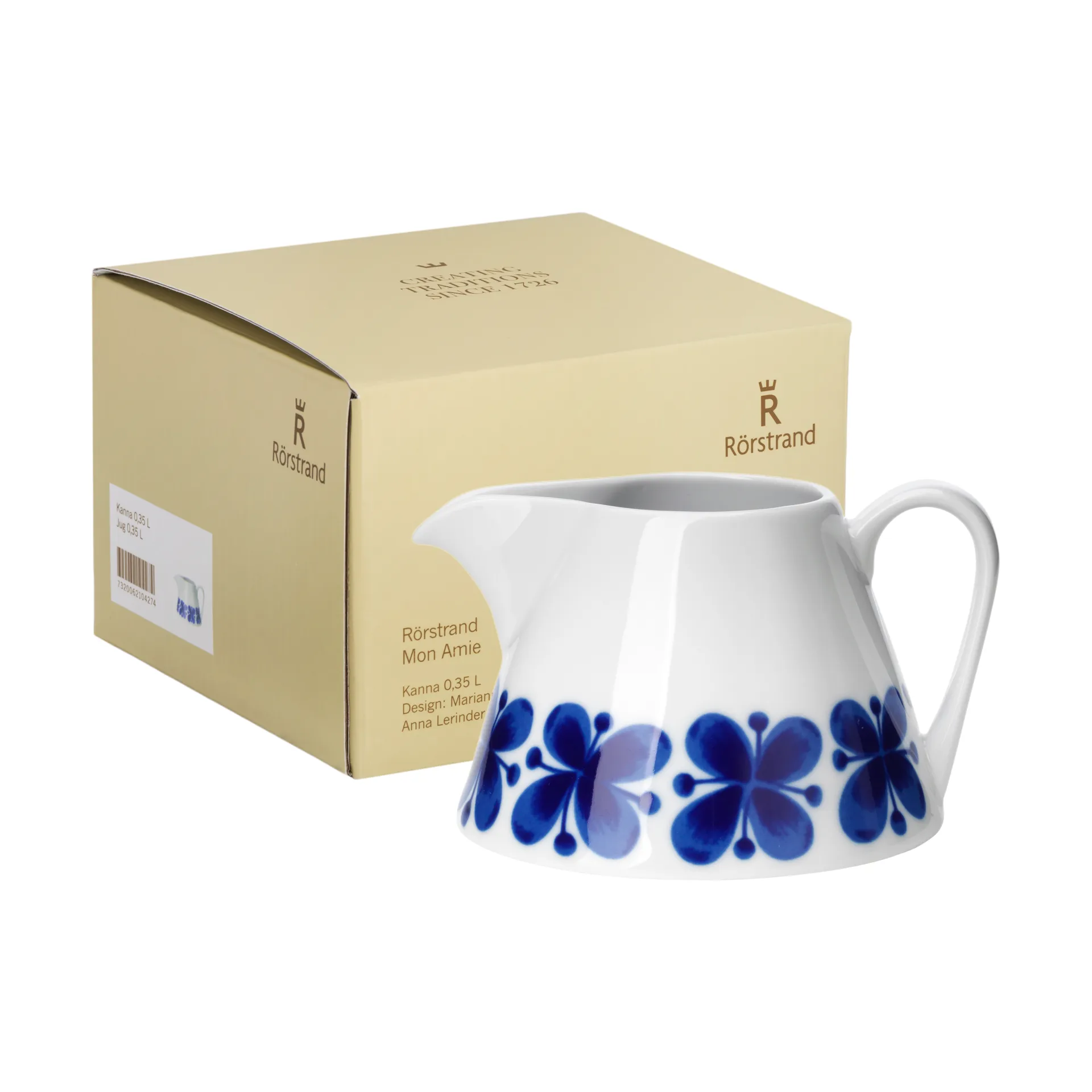 Set de regalo Jarra Mon Amie 35 cl, Azul-blanco Rörstrand