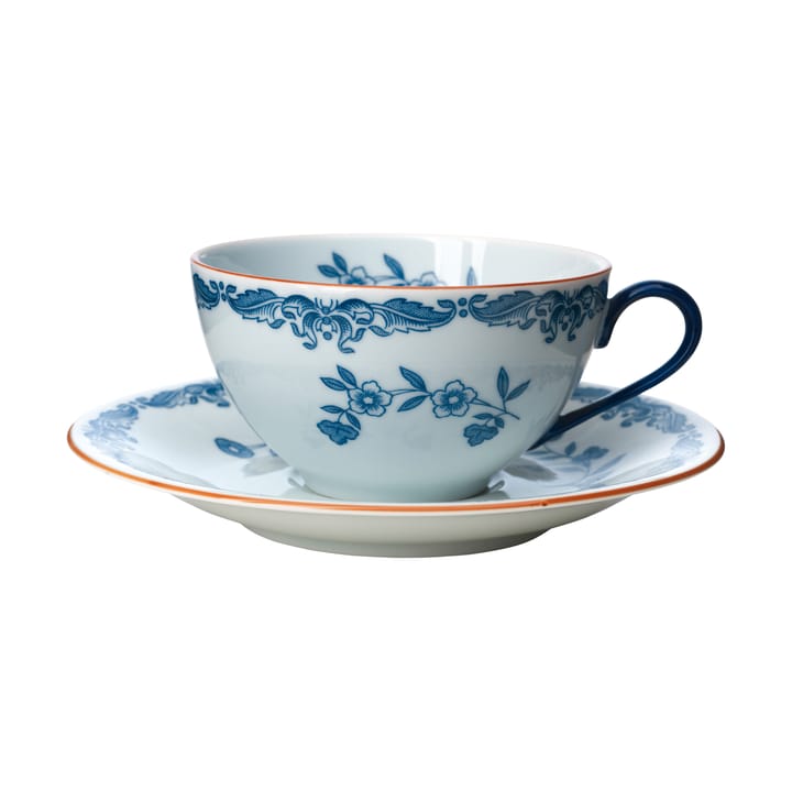 Set de regalo Taza con platillo Ostindia 27 cl - Azul-blanco - Rörstrand