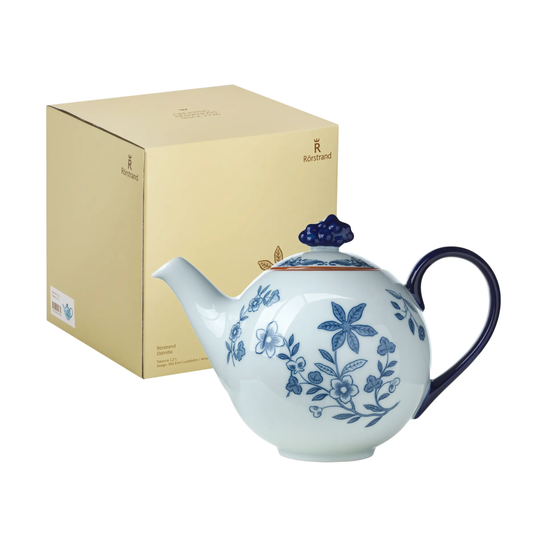 Set de regalo Tetera Ostindia 1,2 L, Azul-blanco Rörstrand
