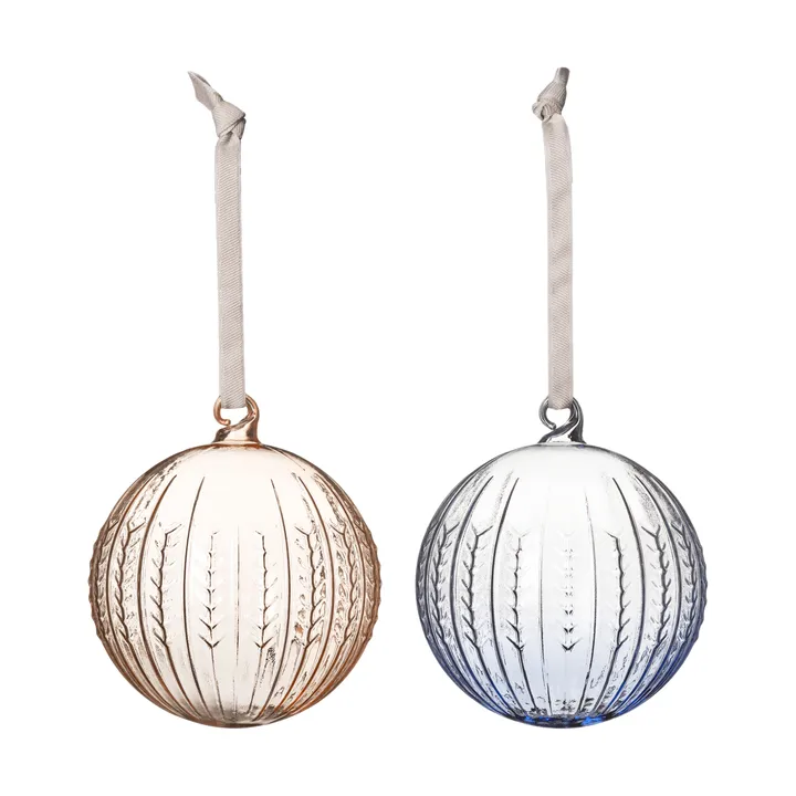 Swedish Grace bola de Navidad - Jubilee-azul, pack de 2 - Rörstrand