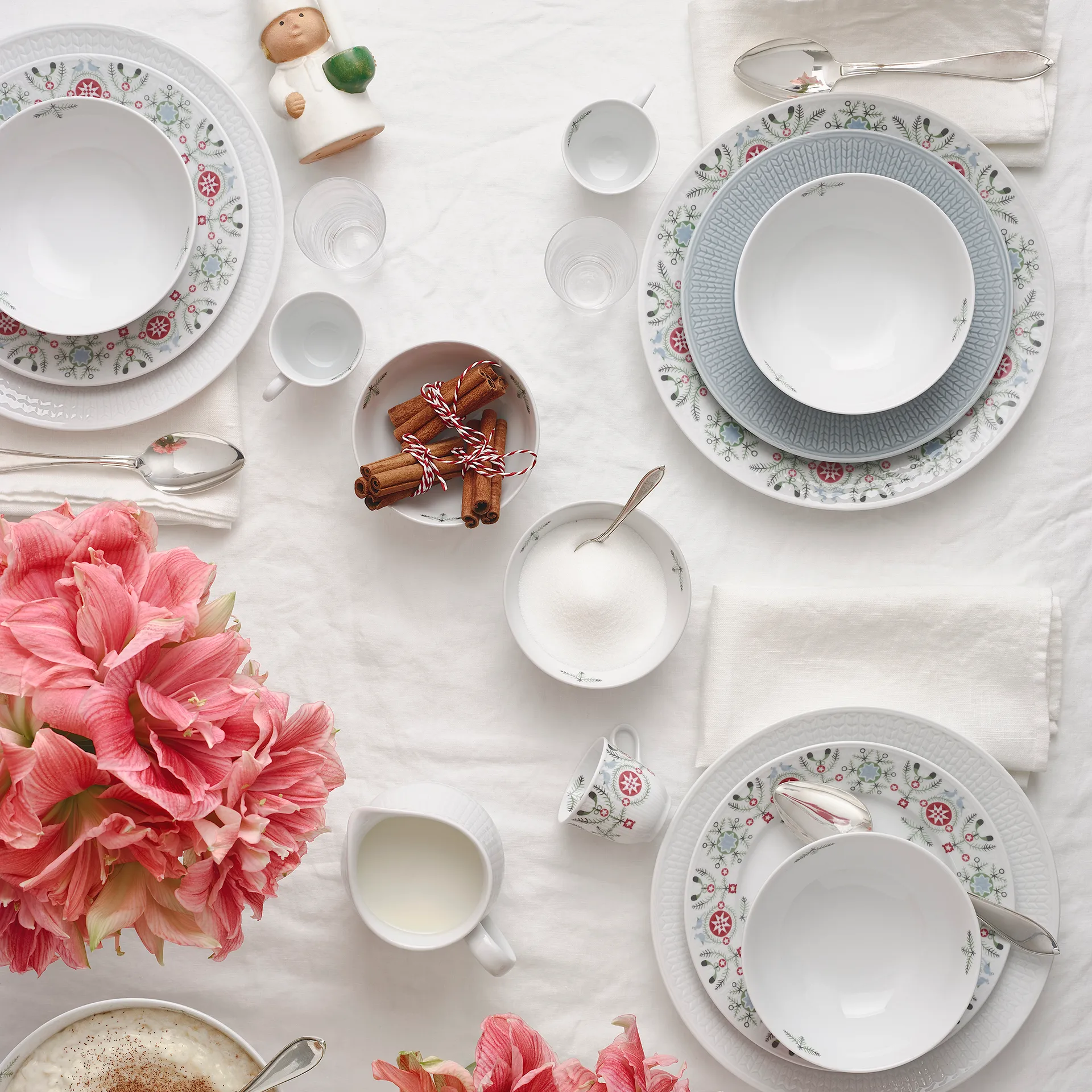 Taza Swedish Grace Winter 10cl, blanco Rörstrand