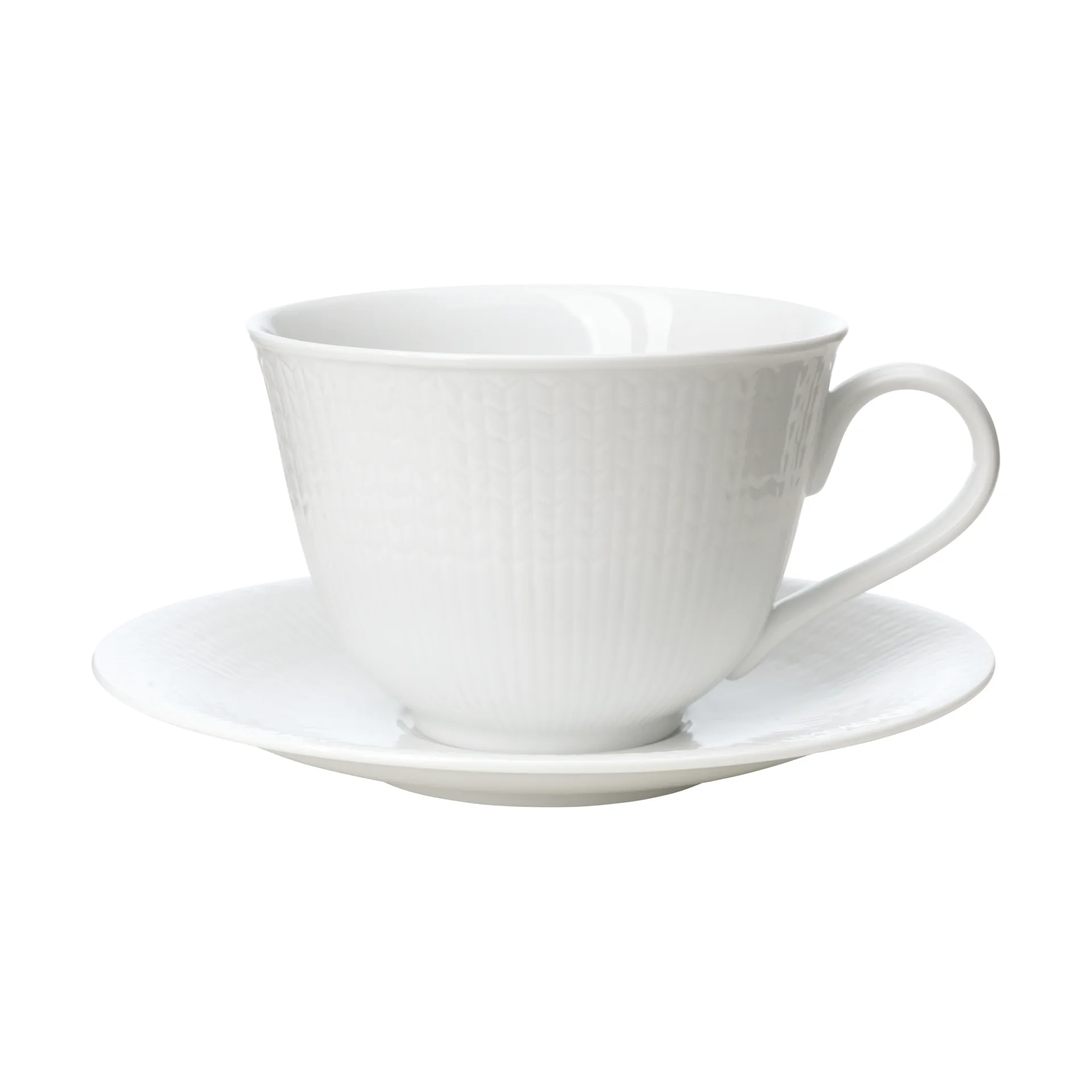 Taza y platillo Swedish Grace 45 cl, Nieve Rörstrand