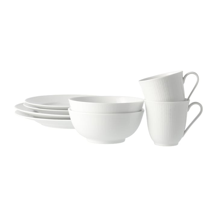 Vajilla Swedish Grace blanco, 8 piezas, 8 piezas Rörstrand