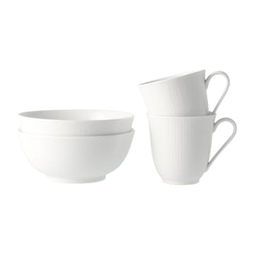 Vajilla Swedish Grace blanco, 8 piezas - 8 piezas - Rörstrand