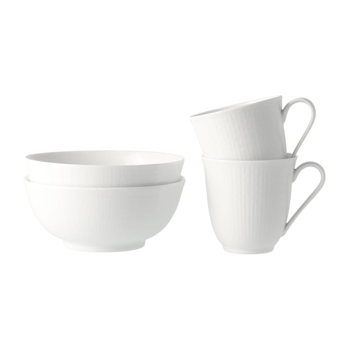 Vajilla Swedish Grace blanco, 8 piezas, 8 piezas Rörstrand
